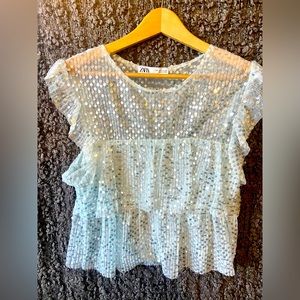 ZARA festive top